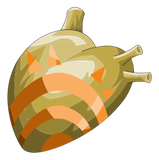 Coeur de pierre poli